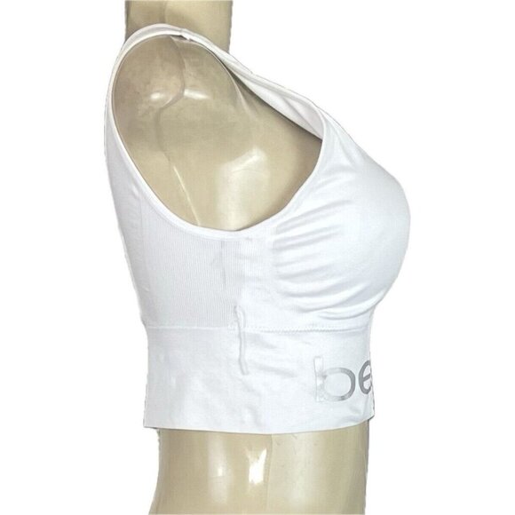 Bebe +1X Black-White Logo Double Back Straps Removable Pads Seamless Bras-2-Pk - Picture 4 of 10